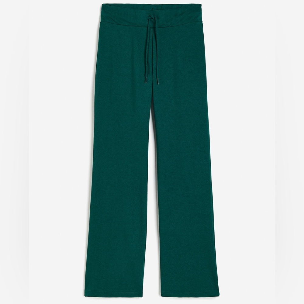 HDYWT how do you wear that Green wide leg joggers sweatpants 23432